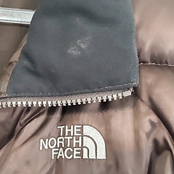 THE NORTH FACE Women's Puffer 550 Chocolate Brown Winter Jacket, size Large - Picture 3 of 11